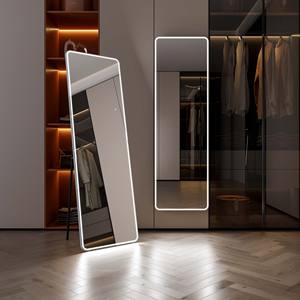 Produsen grosir meja rias kamar tidur Led Salon rambut dinding dengan lampu panjang rias berdiri cermin lantai seluruh tubuh - Product Image 1