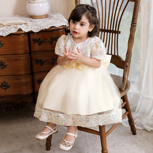 MQATZ bambine nuovo modello neonato <span class=keywords><strong>bambina</strong></span> manica corta principessa formale abito da festa - Product Image 4