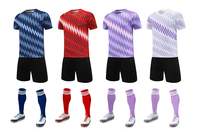 Seragam Sepak Bola Anak Unisex Grosir, Set Kaos dan Celana Pendek Bahan Polyester, Seragam Latihan Kustom, Perlengkapan Tim Sepak Bola, Pakaian Tim Olahraga