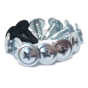 Tornillos autorroscantes negros Phillips de cabeza de armadura modificada tipo oblea con punta de aguja - Product Image 1