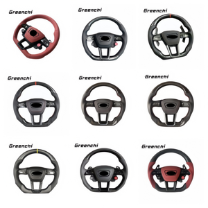 Volante Deportivo de Cuero y Fibra de Carbono con Base Plana para <span class=keywords><strong>Audi</strong></span> <span class=keywords><strong>A6</strong></span> A6L A7 A8 C8, Mejora y Modificación - Product Image 6