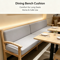 Coussin de banc en daim résistant à l'usure sur mesure, coussin d'assise en mousse haute densité pour entrée et banc de fenêtre