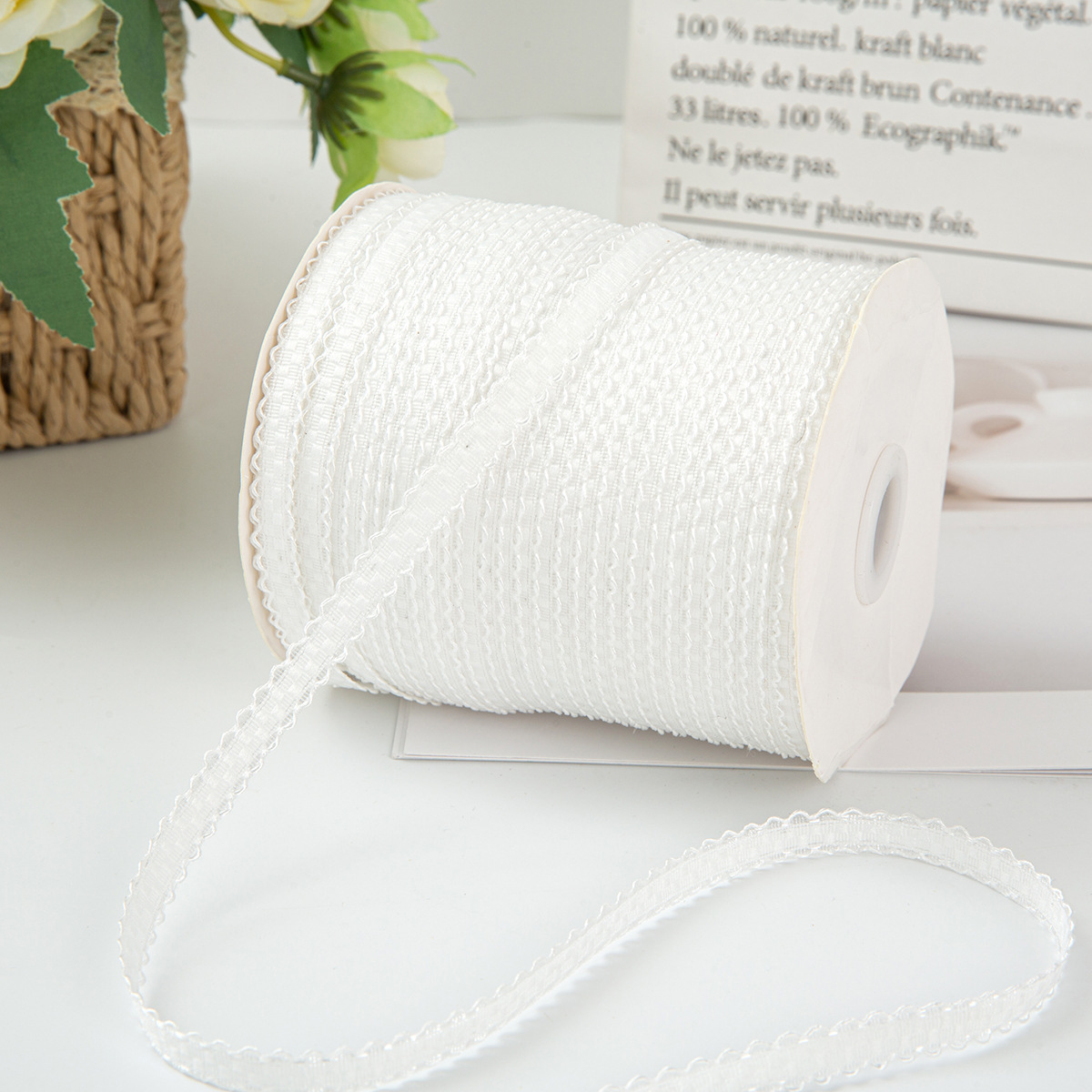 9mm white toothed bubble ribbon