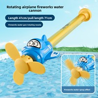 Pistolet à eau avion de dessin animé avec hélice rotative, lanceur d'eau extractible, jouet aquatique d'extérieur pour l'été, pour un plaisir rafraîchissant, personnalisable