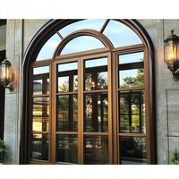 Sunnysky NFRC moderno OEM ODM forma especial personalizado aluminio arqueado ventana Marco parrilla diseño ventanas