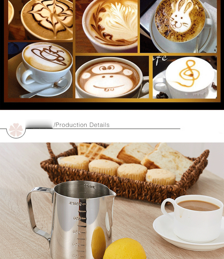 304 Stainless Steel Latte Art Cup/A Graduated Cup For Coffee Shop