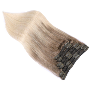 Clip di colore <span class=keywords><strong>biondo</strong></span> ombre all'ingrosso nelle estensioni dei capelli 100% vergine remy estensioni dei capelli molto spesse capelli naturali - Product Image 2