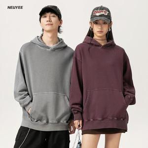 Maglione <span class=keywords><strong>con</strong></span> cappuccio in cotone pesante 500g per uomo e donna cappellino da Baseball personalizzato tinta unita - Product Image 1