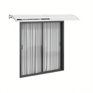 Auvent de porte transparent en aluminium pour extérieur, design contemporain, pour utilisation avec gazebo ou pergola - Product Image 1