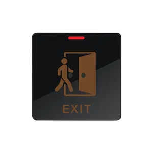ABS Infrared No Touch Door Exit Push Button Switch Contactless Exit Button With LED
