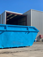 Conteneur à déchets en acier industriel Q235 à prix avantageux, capacité de 3000-5000 kg, pour la gestion des déchets de construction et des ferrailles