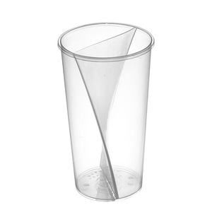 Gobelet jetable transparent en PP de qualité alimentaire à paroi simple de 500 ml, double saveur, à partager, pour thé à bulles à emporter - Product Image 5