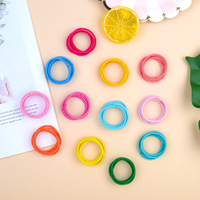 10 pièces/lot petits cheveux cravates gomme coloré Nylon élastique corde poupée cheveux accessoires noir élastique bandes de cheveux pour bébé filles