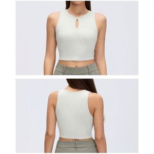 Débardeur de course pour femme, sans soutien-gorge intégré, extensible dans quatre directions, respirant, écologique, avec logo frontal, polyvalent, pour fitness et yoga - Product Image 5