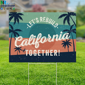 Wholesale Advertising LawnSigns |Custom Printed Business Marketing Yard Signs 4mm Corrugated <b>Plastic</b> Signage for Store Promotion - Product Image 1