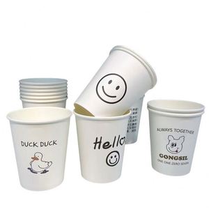 Hot Pick <b>Custom</b> Printed Biodegradable Double Wall Kraft Paper Cups Disposable Coffee Cups for Events - Product Image 1
