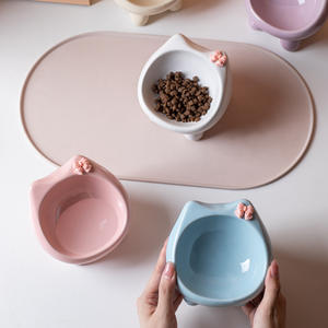 Ciotola Speciale <span class=keywords><strong>per</strong></span> Gatti e <span class=keywords><strong>Cani</strong></span>, Design Solido, Alto Valore Estetico, Ciotola <span class=keywords><strong>per</strong></span> Cibo <span class=keywords><strong>per</strong></span> Gatti, Carina in Ceramica Rialzata - Product Image 4