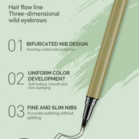 Crayon à sourcils double embout personnalisé pour marque privée, waterproof, longue tenue, pour un maquillage naturel et effet sourcils sauvages