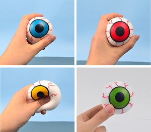 Novedoso Juguete Antiestrés de Ojo para Apretar, Bola Sensorial TPR Blanda y Divertida para Halloween, Alivio de Ansiedad, Juguete Colorido para Niños al por Mayor - Product Image 3