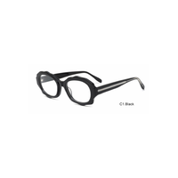 Montures de lunettes optiques ovales géométriques en acétate pour femmes, lunettes de vue tendance, OEM ODM, logo personnalisé