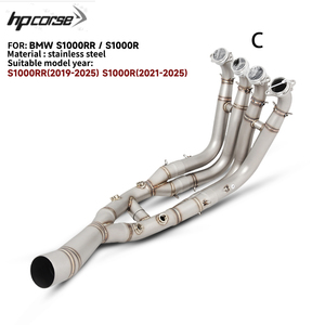 Tubo de escape delantero de motocicleta tipo Slip-On, sistema completo de acero inoxidable para Motocross, compatible con S1000RR 2010-2025 y S1000R 2019-<span class=keywords><strong>2023</strong></span> - Product Image 4