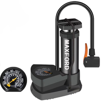 MAXFORD-Pompe à pied de vélo portable avec manomètre, accessoire pour valve Presta et Schrader