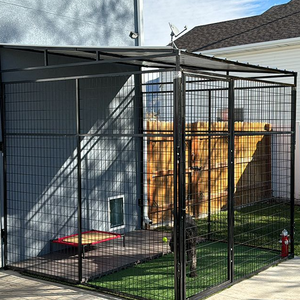 Large Heavy-Duty <strong>Dog</strong> House Run <strong>Kennel</strong> Cage Breathable Rainproof Waterproof Roof Multiple Outdoor Enclosure Fencing Trellis Gates - Product Image 3