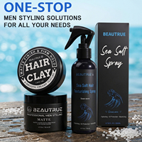 Produits de coiffage pour hommes de marque privée pour salons de barbier et de coiffure : Poudre coiffante, Cire capillaire, Pâte coiffante, Argile coiffante pour hommes, Spray au sel de mer bio