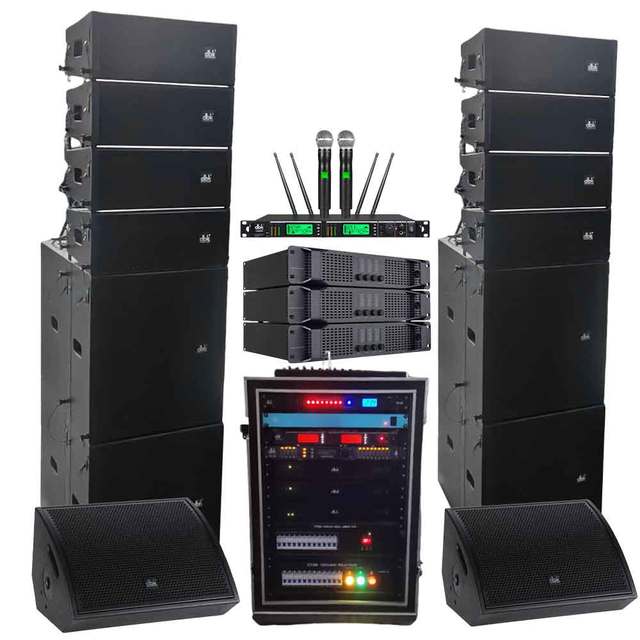 Wholesale Dual 5 Inch Full Range Powered Column Line Array Speaker Set Active PA DJ Speaker System for Concert Party