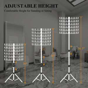 Factory Cheaper Foldable Adjustable Braiding Hair Rack Stand Precision-Made China Hair Storage Hair Extension Holder - Product Image 4