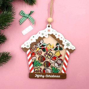 Tùy Chỉnh Xoay Cây Giáng Sinh Treo Trang Trí Đếm Ngược Cho Đến Giáng Sinh Gỗ Bông Tuyết Trang Trí Xoay Bóng Cây Đồ Trang Trí - Product Image 5