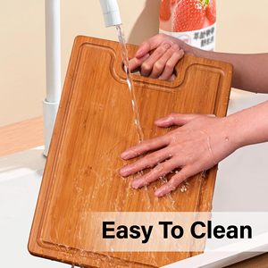 เขียงไม้ไผ่เป็นมิตรกับสิ่งแวดล้อมพร้อมช่องเก็บของในตัวและร่องน้ำผลไม้ปรับขนาดและโลโก้ได้ตามต้องการ - Product Image 6