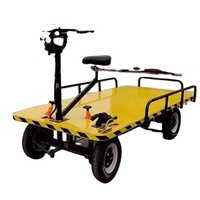 Carretilla Eléctrica para Transporte de Palés, Carro Plano Eléctrico para Obras de Construcción, Carretilla de Plataforma Automática