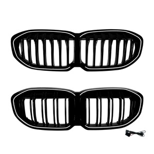 Bmw 1 Series F40 2019-2024 <b>Led</b> Illuminated Grille Trim <b>Cover</b> Single Double Line Abs Material Bumper Fitment - Product Image 2
