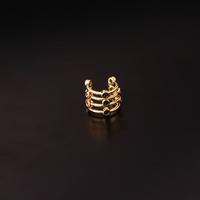 Nouveauté Manchette d'Oreille Bohème Arc-en-Ciel Serpent Cz Sans Perçage, Boucle d'Oreille Fausse Percing Hélix Cartilage Conch