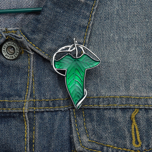 Fantasy Adventure Movies Green Leaf Elven Épingles en émail Films personnalisés Périphériques Souvenir Broche Revers Badge Bijoux Cadeau pour Fan - Product Image 3