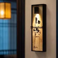 Letrero de puerta publicitario con luz LED personalizada para hoteles, letrero luminoso para habitación