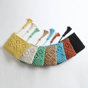 Nouvel Arrivage – Sac Bandoulière Designer pour Femme, Pochette Faite Main en Corde de Coton Tendance, Sacs à Main avec Fermeture Éclair pour Dames - Product Image 1