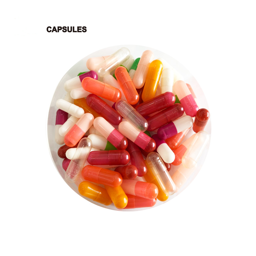 Пустые желатиновые капсулы с напечатанным логотипом, сертифицированные GMP, оболочки всех размеров для продажи