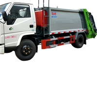 Camion compacteur de déchets HLW 6CBM JMC à chargement arrière, acier Q345, transmission automatique, Euro 3, système hydraulique électrique, étanche