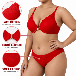 <span class=keywords><strong>Soutien</strong></span>-<span class=keywords><strong>gorge</strong></span> <span class=keywords><strong>push</strong></span>-<span class=keywords><strong>up</strong></span> sexy en dentelle avec fermeture frontale pour femme, en maille respirante, bretelles croisées au dos, lingerie facile à porter - Product Image 1