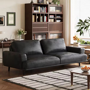 Ensemble de canapés sectionnels en cuir minimaliste italien moderne, meubles pour la maison et l'hôtel, combinaison de canapé-lit pour villa et salon - Product Image 2