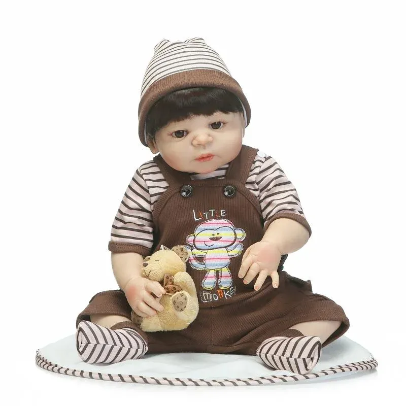 Custom OEM 55cm Reborn Baby Doll Boy Newborn Toy for Girls Birthday Gift Alive Silicone Vinyl Cute Playmate