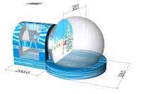 Tente bulle gonflable d'extérieur en PVC, imperméable et durable, type globe de neige, pour location événementielle, design maison à bulles, château gonflable
