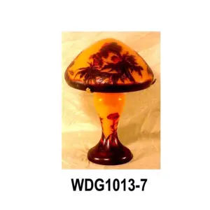 WDG1013 Antique Glass mushroom lampshades table lamp decorative hand painted antique Chinese porcelain ceramic table lamp