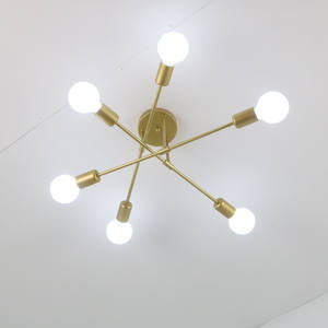 Decoración moderna, diseño americano, comedor, sala de estar, candelabros dorados, luces colgantes/lámpara colgante de techo Led/luces colgantes - Product Image 4