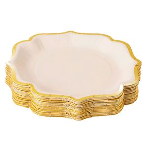 Modern 9-Inch Foil Disposable Paper <b>Plate</b> Pack for Weddings and Holidays Hot Selling Party Tableware & Decorations - Product Image 2