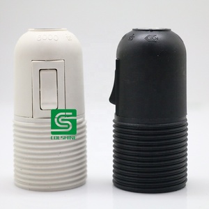 Trắng nhựa mịn giữ đèn với đẩy dây thiết bị đầu cuối - Product Image 1