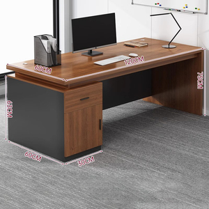 Combinación de escritorio y silla para computadora de empleado de estilo moderno, muebles de oficina duraderos HR y finanzas - Product Image 2