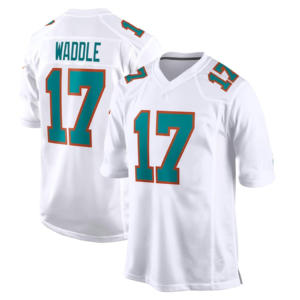 Футбольная форма (джерси) из коллекции Miami Rivalries 2026: 17 Джейлен Уэддл, 1 Туа Таговайлоа, 10 Тайрик Хилл, с вышивкой - Product Image 2